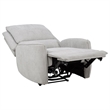 Pemberly Row 3-piece Chenille Fabric Power Reclining Sofa Set in Dove Gray