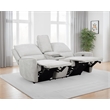 Pemberly Row Chenille Upholstered Power Reclining Loveseat in Dove Grey