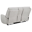Pemberly Row Chenille Upholstered Power Reclining Loveseat in Dove Grey