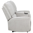 Pemberly Row Chenille Upholstered Power Reclining Loveseat in Dove Grey