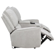 Pemberly Row Chenille Upholstered Power Reclining Loveseat in Dove Grey