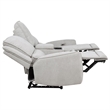 Pemberly Row Chenille Upholstered Power Reclining Loveseat in Dove Grey