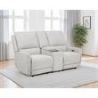 Pemberly Row Chenille Upholstered Power Reclining Loveseat in Dove Grey