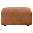 Pemberly Row Chenille Upholstered Rounded Ottoman in Burnt Orange