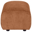 Pemberly Row Chenille Upholstered Rounded Ottoman in Burnt Orange