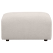Pemberly Row Contemporary Chenille Upholstered Ottoman in Ivory