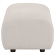 Pemberly Row Contemporary Chenille Upholstered Ottoman in Ivory