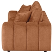 Pemberly Row Chenille Upholstered Wide Arm Sofa in Burnt Orange