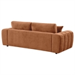 Pemberly Row Chenille Upholstered Wide Arm Sofa in Burnt Orange