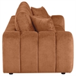 Pemberly Row Chenille Upholstered Wide Arm Sofa in Burnt Orange