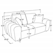 Pemberly Row Chenille Upholstered Wide Arm Loveseat in Burnt Orange