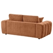 Pemberly Row Chenille Upholstered Wide Arm Loveseat in Burnt Orange