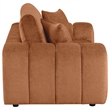 Pemberly Row Chenille Upholstered Wide Arm Loveseat in Burnt Orange