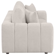 Pemberly Row Chenille Upholstered Wide Chunky Arm Sofa in Ivory