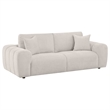 Pemberly Row 2-piece Chenille Upholstered Wide Arm Sofa Set in Ivory