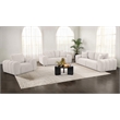 Pemberly Row 3-piece Chenille Upholstered Wide Arm Sofa Set in Ivory