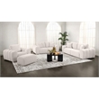 Pemberly Row 4-piece Chenille Upholstered Wide Arm Sofa Set in Ivory