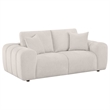 Pemberly Row 4-piece Chenille Upholstered Wide Arm Sofa Set in Ivory