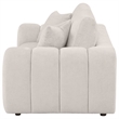 Pemberly Row Chenille Upholstered Wide Arm Loveseat in Ivory