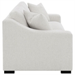 Pemberly Row Transitional Fabric Upholstered Track Arm Sofa in Sand
