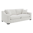 Pemberly Row Transitional Fabric Upholstered Track Arm Sofa in Sand