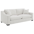 Pemberly Row 2-piece Fabric Upholstered Track Arm Sofa Set in Sand