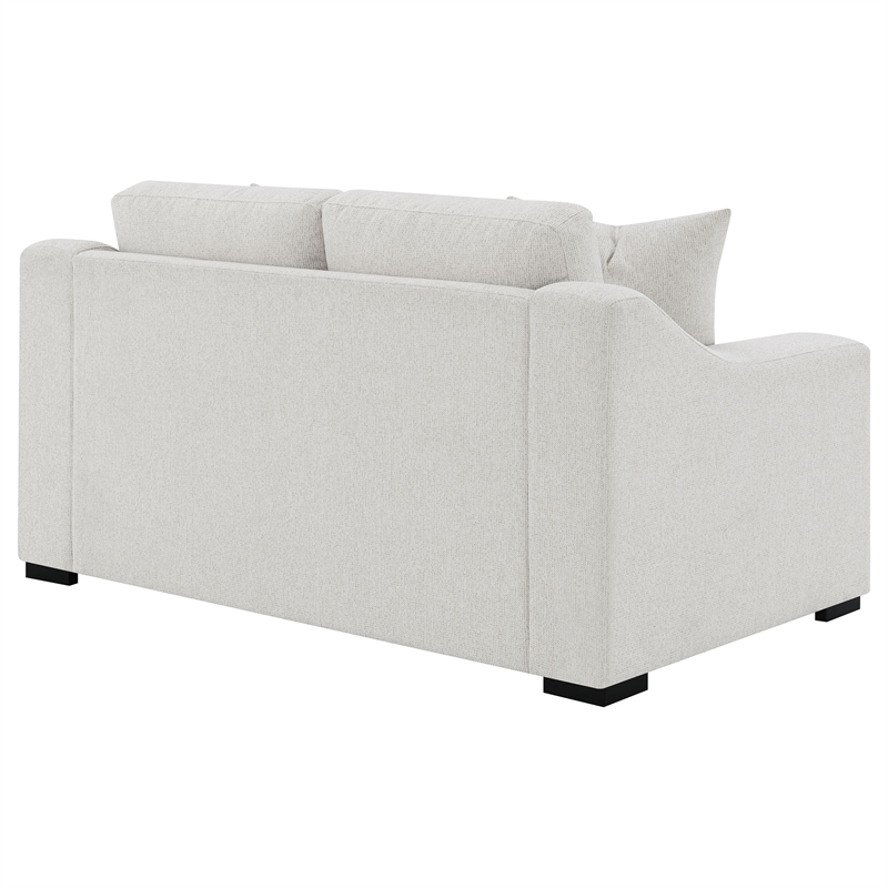Pemberly Row 2-piece Fabric Upholstered Track Arm Sofa Set in Sand