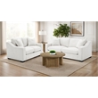 Pemberly Row 2-piece Fabric Upholstered Track Arm Sofa Set in Sand