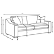 Pemberly Row 2-piece Fabric Upholstered Track Arm Sofa Set in Sand