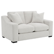 Pemberly Row 3-piece Fabric Upholstered Track Arm Sofa Set in Sand