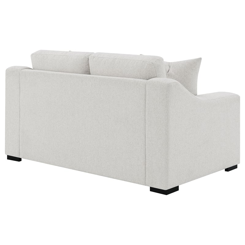 Pemberly Row 3-piece Fabric Upholstered Track Arm Sofa Set in Sand