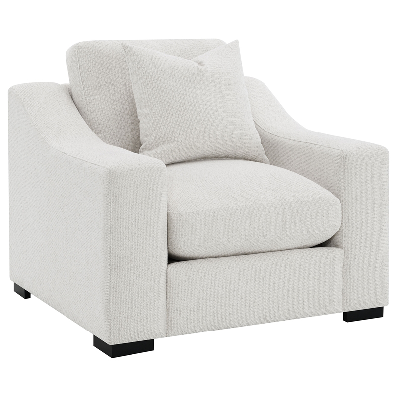 Pemberly Row 3-piece Fabric Upholstered Track Arm Sofa Set in Sand