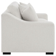 Pemberly Row Fabric Upholstered Curved Track Arm Loveseat in Sand
