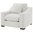 Pemberly Row Fabric Upholstered Track Arm Accent Chair in Sand