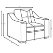 Pemberly Row Fabric Upholstered Track Arm Accent Chair in Sand