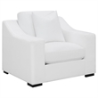 Pemberly Row 3-Piece Sloped Arm Sofa Loveseat and Chair Set in White