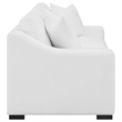 Pemberly Row 2-Piece Upholstered Sloped Arm Sofa and Loveseat Set in White