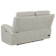 Pemberly Row Faux Leather 2 PC Triple Power Reclining Sofa Set in Gray