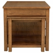 Pemberly Row 3-Piece Wood Kitchen Island with Extension Table in Oak Brown