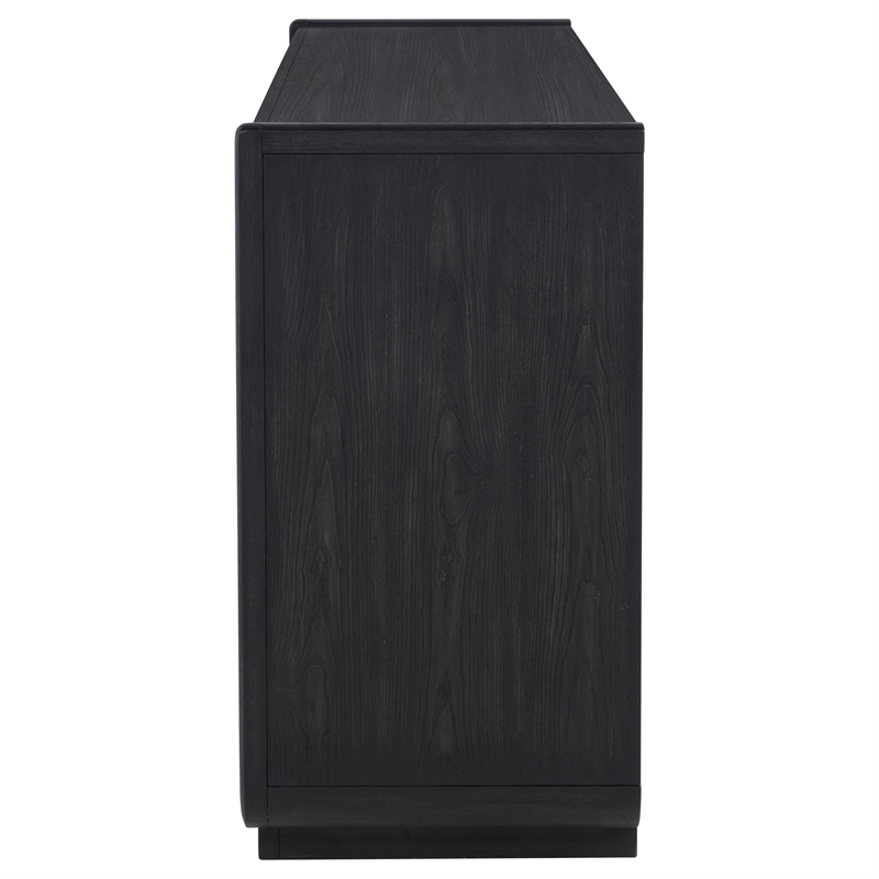 Pemberly Row 2-Drawer Wood Dining Sideboard Server in Burnished Black
