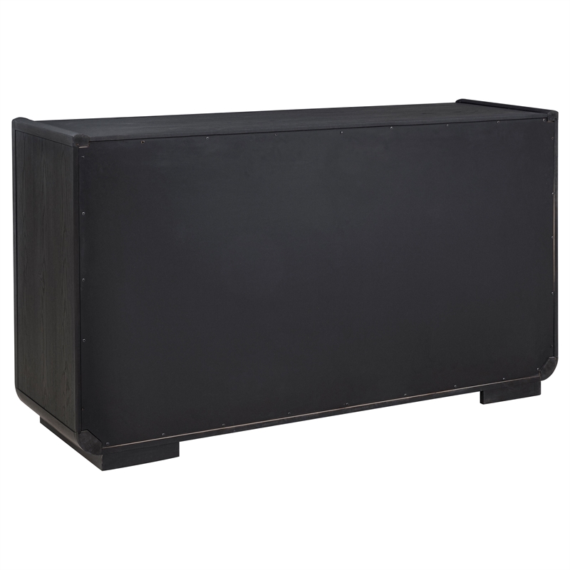 Pemberly Row 2-Drawer Wood Dining Sideboard Server in Burnished Black