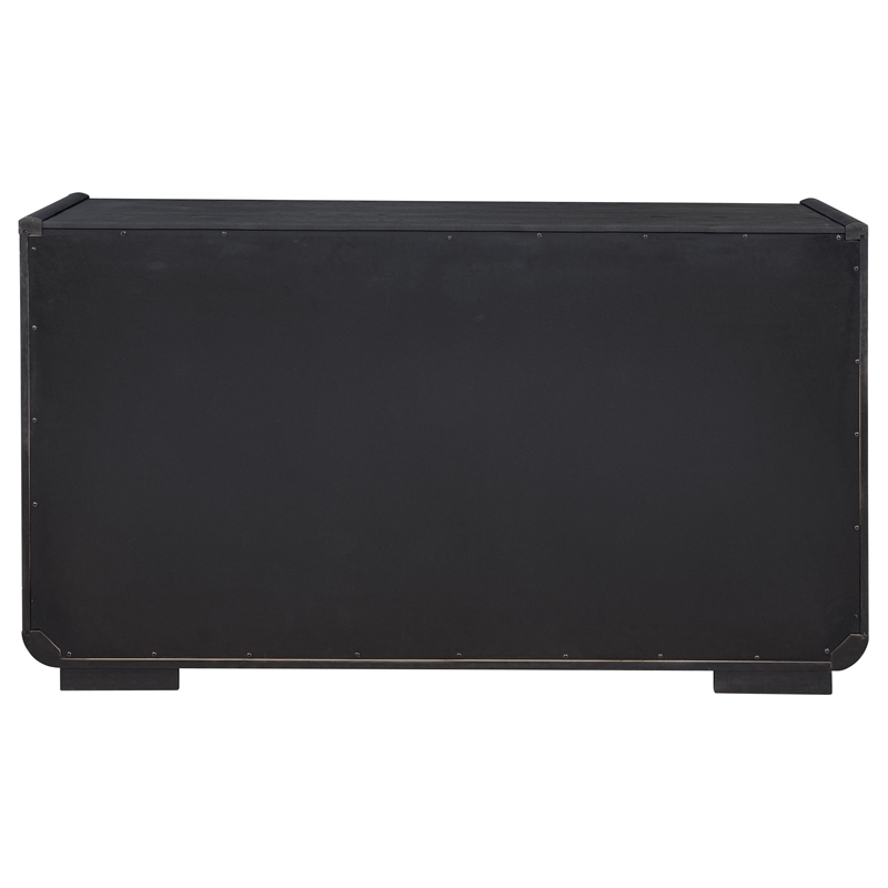 Pemberly Row 2-Drawer Wood Dining Sideboard Server in Burnished Black