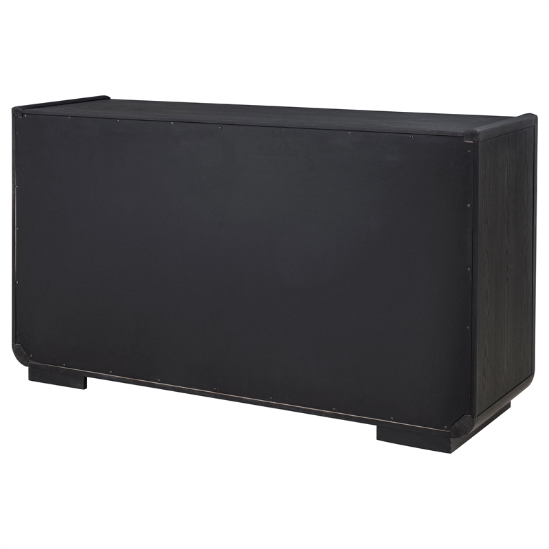 Pemberly Row 2-Drawer Wood Dining Sideboard Server in Burnished Black