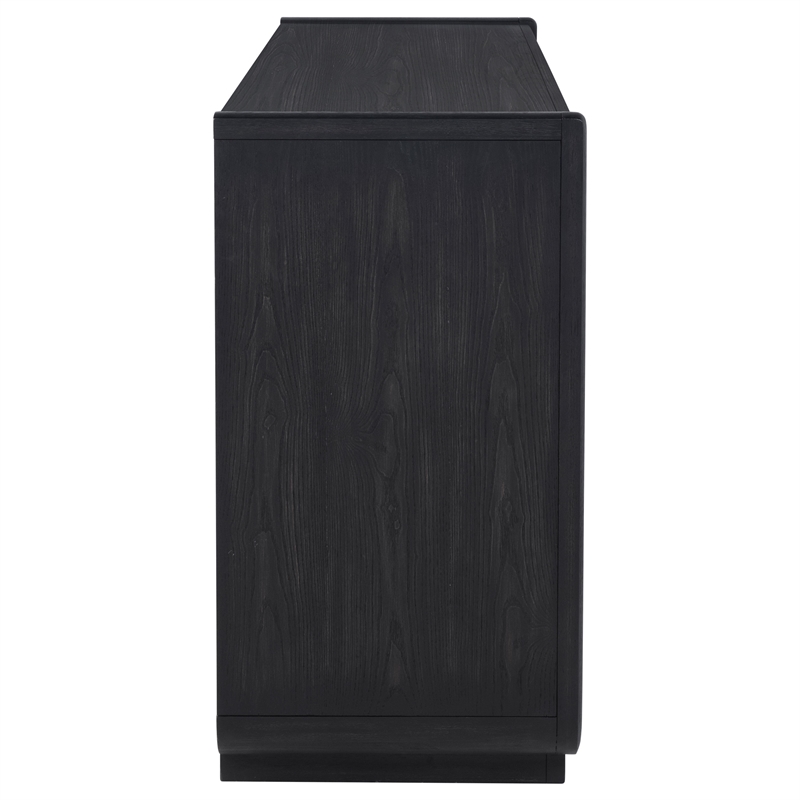 Pemberly Row 2-Drawer Wood Dining Sideboard Server in Burnished Black