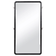 Pemberly Row Contemporary Wood Full-Length Floor Mirror in Burnished Black