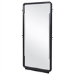 Pemberly Row Contemporary Wood Full-Length Floor Mirror in Burnished Black