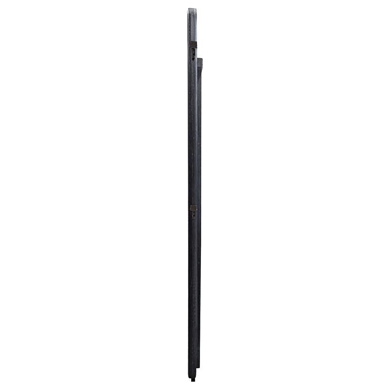 Pemberly Row Contemporary Wood Full-Length Floor Mirror in Burnished Black