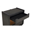Pemberly Row 2-Drawer Wood LED Nightstand with USB in Burnished Black