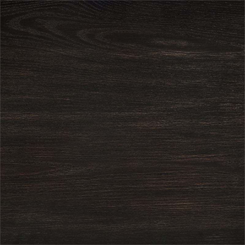 Pemberly Row 2-Drawer Wood LED Nightstand with USB in Burnished Black