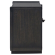 Pemberly Row 2-Drawer Wood LED Nightstand with USB in Burnished Black